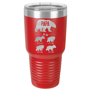 Papa Bear w/ 4 Cubs 30oz Ringneck Tumbler